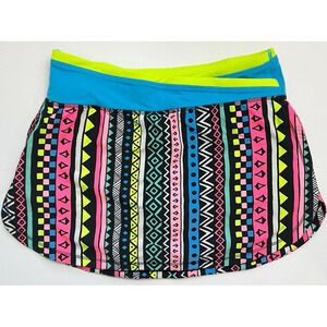 Ivivva • Blue Green Pink Keep On Track Skort